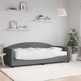 vidaXL Dnevna postelja z vzmetnico temno siva 90x200 cm blago Cene