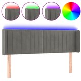  LED uzglavlje svjetlosivo 147x16x78/88 cm baršunasto | shoptok.hr