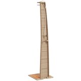 vidaXL Zunanji tuš črn 55x60x224 cm poli ratan in akacijev les | Shoptok.si