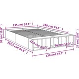  Posteljni okvir betonsko siv 135x190 cm inženirski les | Shoptok.si