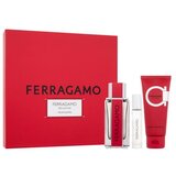 Ferragamo Red Leather Set parfemska voda 100 ml + &scaron;ampon i gel za tu&scaron;iranje 100 ml + parfemska voda 10 ml za mu&scaron;karce cijene