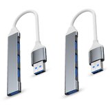INF Večnamenski USB C razdelilnik 1 v 4 USB 3.0, aluminij, 2 kosa Gray, (5000282765) | Shoptok.si