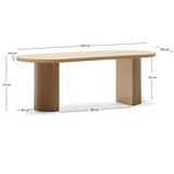 Kave Home Jedilna miza v hrastovem dekorju 100x200 cm Nealy – | Shoptok.si