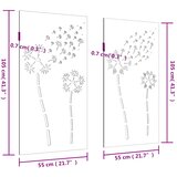 Vrtni zidni ukrasi 2 kom 105x55 cm čelik COR-TEN cvjetni uzorak Smeđa | shoptok.hr