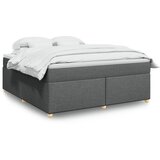 vidaXL Box spring postelja z vzmetnico temno siva 180x200 cm blago | Shoptok.si
