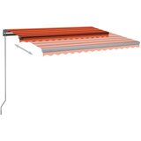  Avtomatska tenda LED + senzor 350x250 cm oranžna/rjava, (20729072) | Shoptok.si