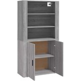  Visoka omara siva sonoma inženirski les, (20653465) | Shoptok.si