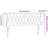  Uzglavlje s ušima tamnozeleno 163x23x78/88 cm baršunasto | shoptok.hr