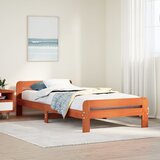 Maison Chic Posteljni okvir - Enojna postelja - Postelja za odrasle brez vzmetnice voščeno rjav 75x190 cm borovina-J13479, (21764239) | Shoptok.si