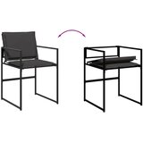  11dijelni vrtni blagovaonski set s jastucima crni od tekstilena | Eponuda.com
