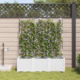 Vrtna saksija 3 pcs Bijeli 120 x 40 x 142 cm Plastika | shoptok.hr