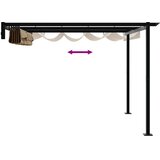 Gazebo Sivo-smeđa 300 x 300 x 200 cm Poliester | shoptok.hr