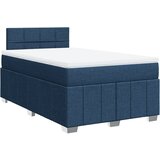 vidaXL Krevet s oprugama i madracem plavi 120 x 200 cm od tkanine | shoptok.hr