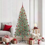 vidaXL Umjetno božično drevo s snežno obloženimi vejicami in LED lučko | Shoptok.si