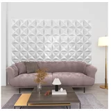  3D stenski paneli 48 kosov 50x50 cm origami beli 12 m²