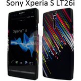  Gumijasti / gel etui Art za Sony Xperia S LT26i - črni z zvezdnimi utrinki | Shoptok.si