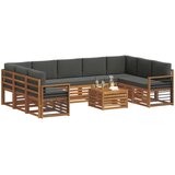  Set vanjskih sofa 10 kom. Prirodna i antracit | shoptok.hr