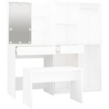  Set toaletnog stolića LED bijeli od konstruiranog drva Bijela | Shoptok.si