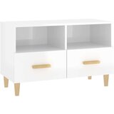 TV ormarić sjajni bijeli 80 x 36 x 50 cm od konstruiranog drva | shoptok.hr