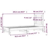  Izvlečna dnevna postelja bela 2x(90x200) cm trdna borovina, (20684675) | Shoptok.si