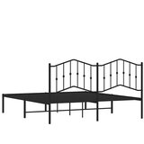  Metalni okvir za krevet s uzglavljem crni 183x213 cm | shoptok.hr