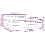 Box Spring krevet s madracem tamno zeleni 180x220 cm baršun | shoptok.hr