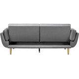 Bessagi Home zofa s posteljno funkcijo cora, siva, žamet | Shoptok.si