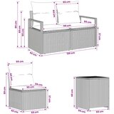  Set sofe 7 kom. Crna i krem-bijela 120 x 62 x 69 cm | shoptok.hr