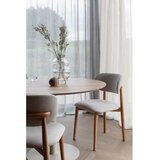 White Label Okrogla jedilna miza z mizno ploščo v hrastovem dekorju ø 110 cm Steven – | Shoptok.si
