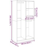  Ormar boja hrasta sonome 100x50x200 cm od konstruiranog drva | shoptok.hr
