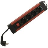 REV Produžni kabel s utičnicama SupraLine (4-struko, Crno-crvene boje, Dužina kabela: 1,9 m) | shoptok.hr