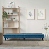  Raztegljiv kavč z držali za skodelice moder žamet, (20697865) | Shoptok.si