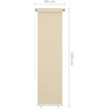 Vanjska roleta za zamračivanje krem 60 x 230 cm HDPE | shoptok.hr
