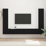  Set TV komoda 8 pcs Crna Konstruirano drvo | Eponuda.com