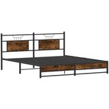 vidaXL Metalni okvir kreveta bez madraca boja hrasta 180x200 cm | shoptok.hr