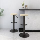 Furnova Barski stolčki 2 kosa krem žamet, (21949453) | Shoptok.si