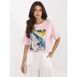 Italy Moda T-shirt-MI-TS-M3221-1.20P-light pink | Shoptok.si
