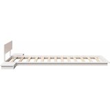  Krevetna konstrukcija s pohranom Bijelo 100 x 200 cm boja drva | shoptok.hr