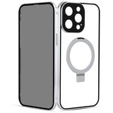 INF Privacy Magnetic Case s stojalom za iPhone Silver iPhone 15 Pro, (21521805) Cene