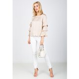 Kesi Women's blouse with ruffles on the sleeves - gold, | Shoptok.si