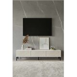 Hanah home TV komoda Didema 180, 180 cm, bela / travertin | Eponuda.com