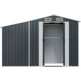 vidaXL Vrtna kućica antracit 277 x 93 x 179 cm od pocinčanog čelika | shoptok.hr