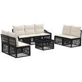  Vrtna sedežna garnitura 8 pcs Črna poli ratan, (5000269279) | Shoptok.si