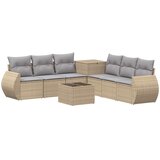  Set sofe 8 kom. Bež i svijetlo siva Poli Rattan i čelik | shoptok.hr