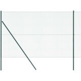 vidaXL Varjena žična ograja z 13 stebrički Zelen 1.5x25 m Jeklo | Shoptok.si