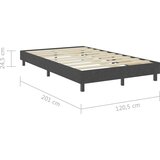 vidaXL Box spring okvir za krevet od tkanine sivi 120 x 200 cm | shoptok.hr