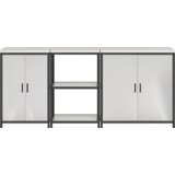 vidaXL Set za kuhinjsku pohranu 3 pcs Srebro 210 x 50 x 92 cm | shoptok.hr
