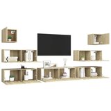  7-dijelni set TV ormarića boja hrasta sonome od iverice | shoptok.hr