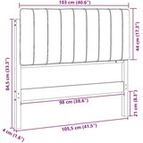 vidaXL tapecirani uzglavlje smeđa i crna 100 cm čvrsto borovo drvo | shoptok.hr