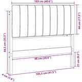 vidaXL tapecirano vzglavje rjava in črna 100 cm masivno borovo les | Shoptok.si